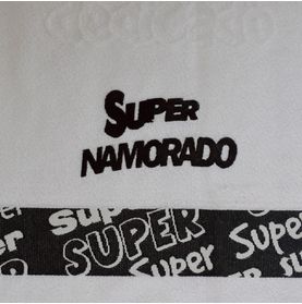 Toalha de Rosto Super Namorado - Barra Preta