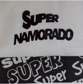 Toalha de Rosto Super Namorado - Barra Preta