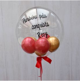 Balão Bubble Simples (com Mini Balões e Adesivo) 36' Pol