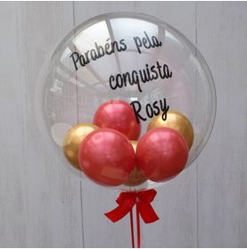Balão Bubble Simples (com Mini Balões e Adesivo) 36' Pol
