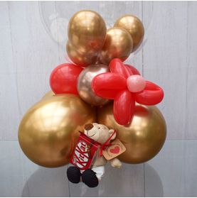 Balão Bubble de Chão Decorado 36' Pol (adesivo Parabens) Plus+