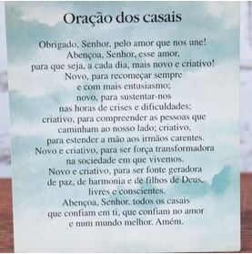 Cartão Postal Oração Dos Casais