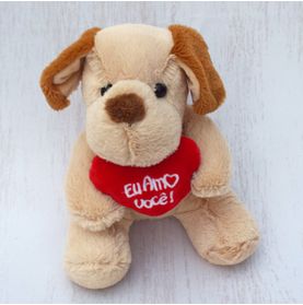 Cachorro Au Au Mini C/ Coração Eu Amo Você!