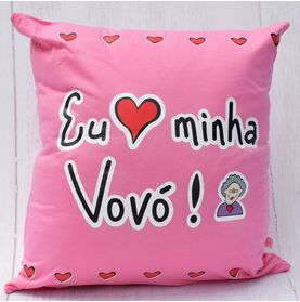 Almofada de Malha Eu Amo Minha Vovó