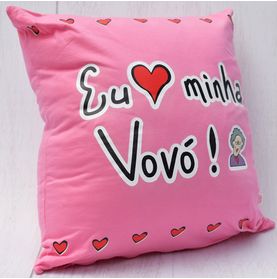 Almofada de Malha Eu Amo Minha Vovó