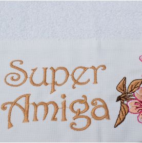 Toalha Rosto 45x85 Super Amiga Blossom