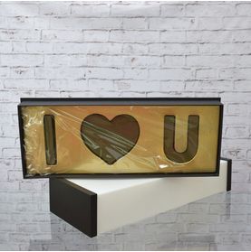 Caixa de Papel P/ Presente/flores I Love You 65 X 26 X 13