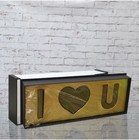 Caixa de Papel P/ Presente/flores I Love You 65 X 26 X 13