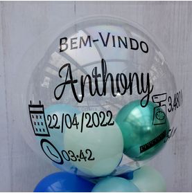 Balão Bubble Baby 24 Pol C/vareta