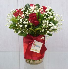 Arranjo Suspiro de Felicidade (vermelho)