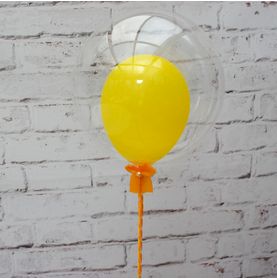Mini Balão Bubble Amarelo - 9' Pol (simples)