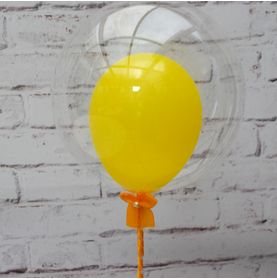 Mini Balão Bubble Amarelo - 9' Pol (simples)