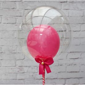 Mini Balão Bubble Pink - 9' Pol (simples)