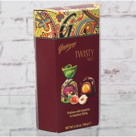 Bombons com Recheio de Avelã Twisty Nut 186g
