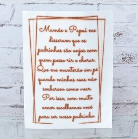 Papel Adesivo A4 C/ Arte Para Presente