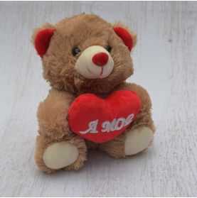 Urso Marrom com Coração Amor