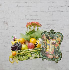Caixa de Frutas para Uma Pessoa Sofisticada C/ Porta Retrato