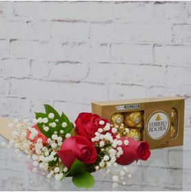 Cone de Rosas para Quem Quero Bem C/bombom