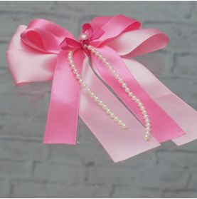Laço Pink com Rosa Duplo M