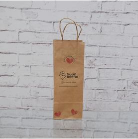 Sacola Papel Kraft Garrafa 12x07x32 Und