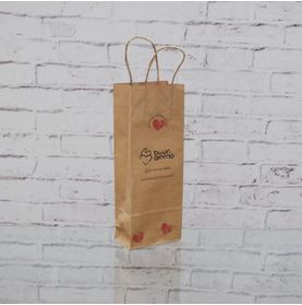 Sacola Papel Kraft Garrafa 12x07x32 Und