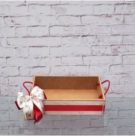 Bandeja Mdf Decorada com Cetim e Laço