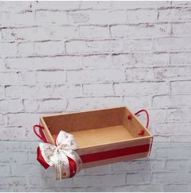 Bandeja Mdf Decorada com Cetim e Laço
