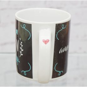 Caneca Preta Flechas Love