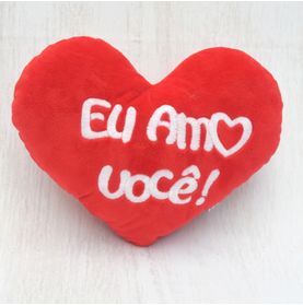 Almofada Coração Velboa Mini ( Eu Amo Voce)