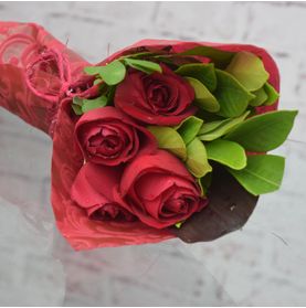 Quarteto de Rosas Vermelhas