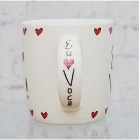 Caneca Porcelana Eu Amo Você