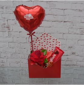 Kit Mensagem de Amor com Balão Coração