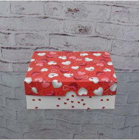 Caixa de Papel P Estampa Coração