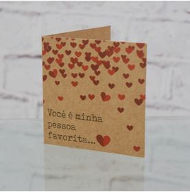 Cartão Kraft Você É Minha Pessoa Favorita