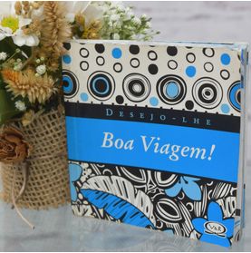 Micro Vaso com Margaridas e Livro Boa Viagem