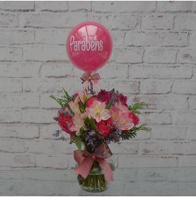 Suspiro de Amor Apaixonado C/mini Balão Bubble Parabéns