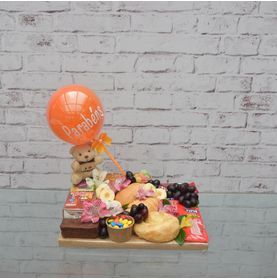 Platter Café da Manhã para a Minha Criança com Mini Buble e Chaveiro Urso