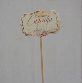 Pick Para Flores Votos de Felicidades Estampas Variadas Und