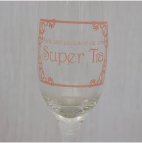 Taça Champagne Belle Super Tia (cor Rosa)