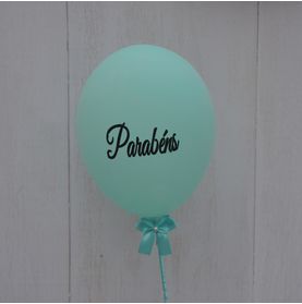 Balão Latex Azul Tiffany Parabéns