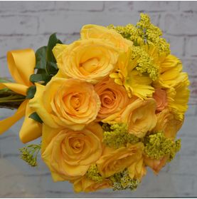 Buquê Maravilha Amarela com Rosas e Gérberas