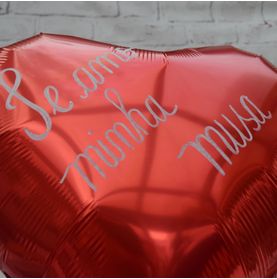 Balão Coração G com Mensagem Manual