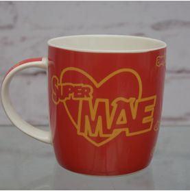 Caneca Vermelha Super Mãe+ Lata