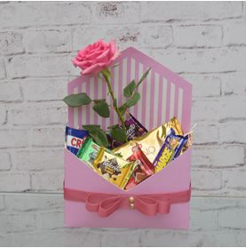 Kit de Chocolates com Rosa Surpresa Para Você