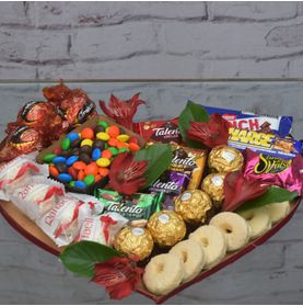 Platter de Chocolates Coração Saboroso