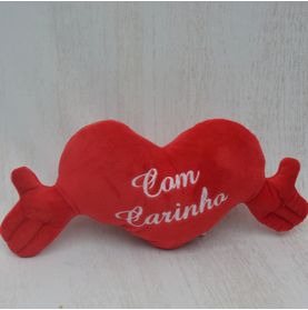 Almofada Coração C/braço com Carinho/gratidão