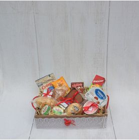 Cesta de Café da Manhã com Suco Queijo Bolo Pães Carinho Para a Mulher