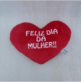 Almofada Coração Feliz Dia da Mulher