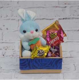 Kit de Páscoa com Mini Coelho e Chocolates Pra Você