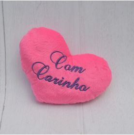 Almofada Coração Velboa Mini - com Carinho